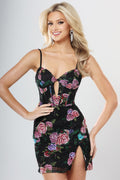 Jovani 49235 BLACK/MULTI Prom Short Dress