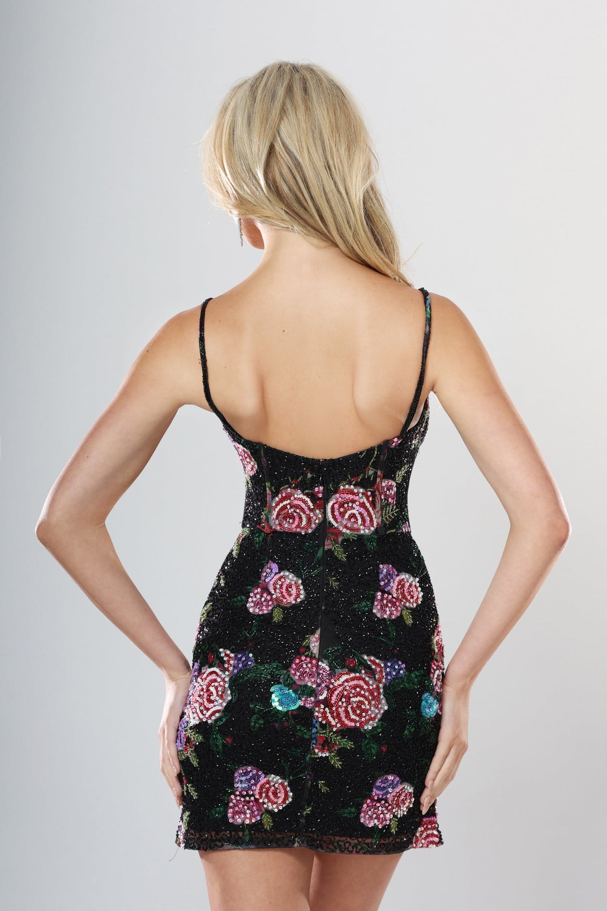 Jovani 49235 BLACK/MULTI Prom Short Dress