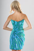 Jovani 52490 PEACOCK Prom Short Dress