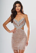 Jovani 52504 NUDE Prom Short Dress