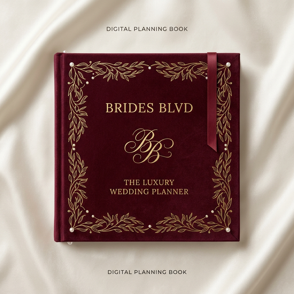 Romantic burgundy wedding planner